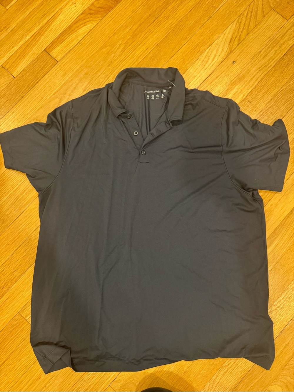 Men's Abercrombie Black Polo Shirt - Lightweight Performance